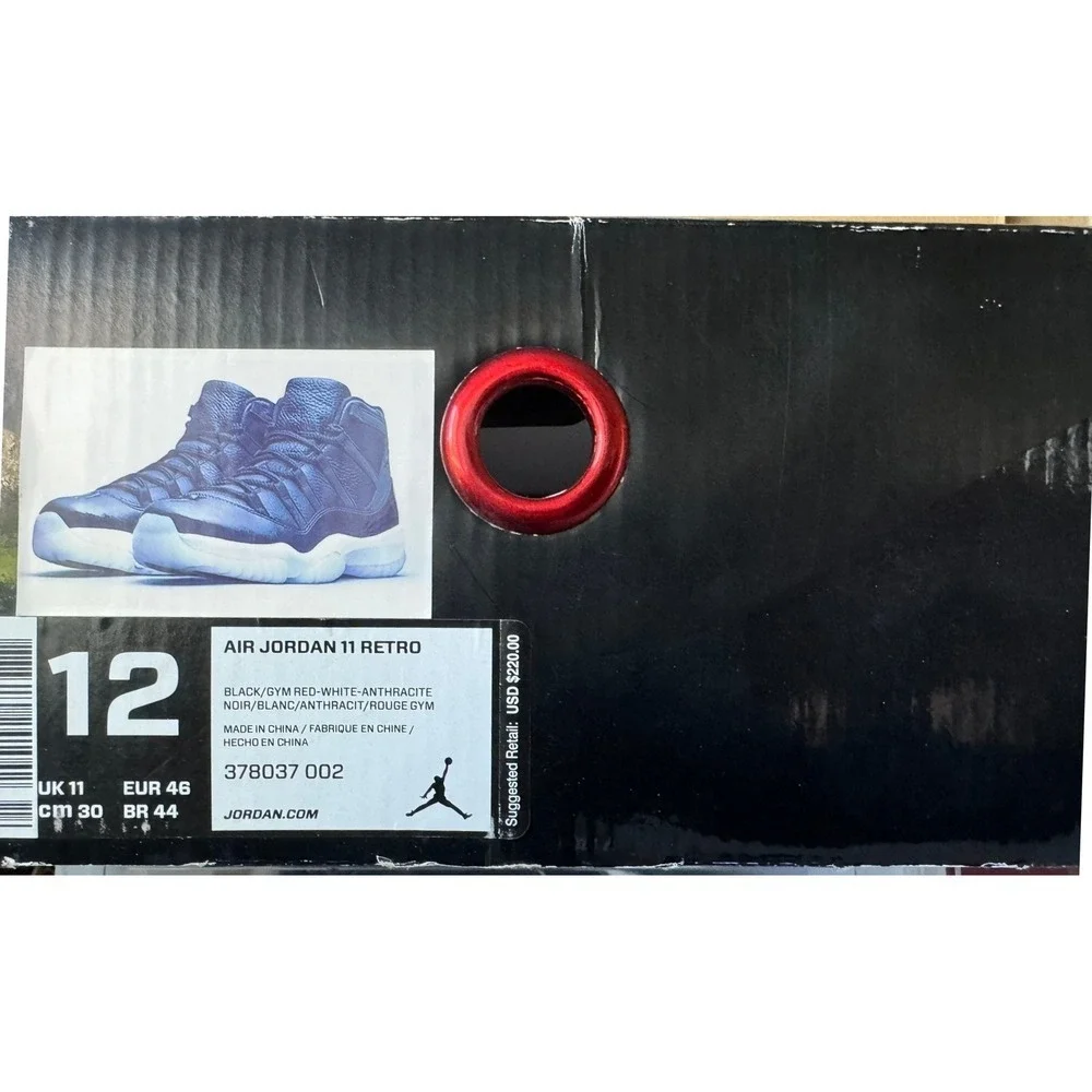 Air Jordan 11 Retro Low IE‎ Space Jam Black Concord Sneakers Shoes Size 12 Con